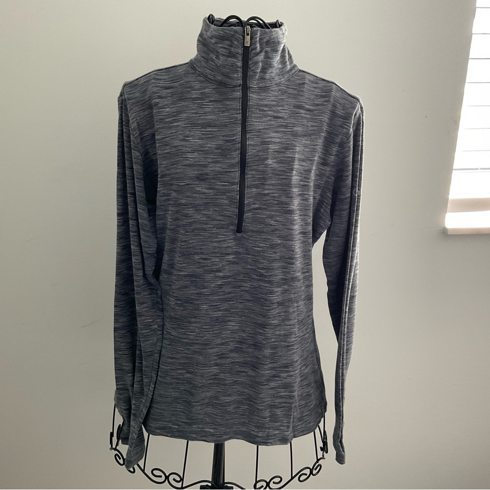Gray Quarter-Zip Pullover